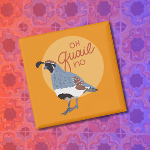 Íman Oh Codorna Não Gambel's Quail Ilustrado