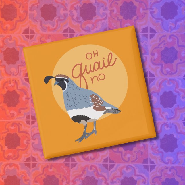 Íman Oh Codorna Não Gambel's Quail Ilustrado (Criador carregado)