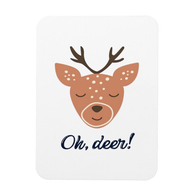 Íman Oh Deer Deer Love Save The Deer Creative Design  (Vertical)