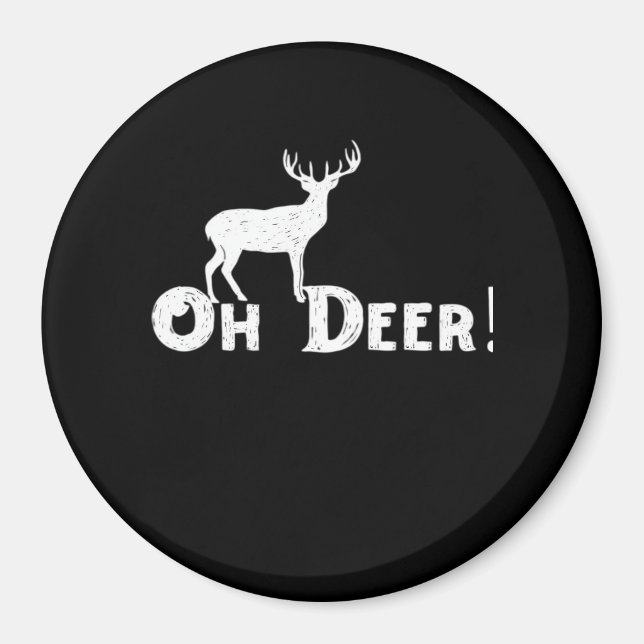 Íman Oh Deer Estilo Gráfico Limpo  (Frente)