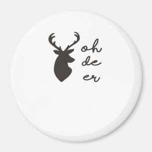 Íman Oh Deer Estilo Gráfico Moderno