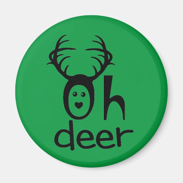 Íman Oh Deer - Favoritos para festas de Natal (Frente)