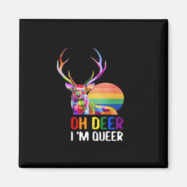 Íman Oh Deer Queer Minimal Modern Style  (Frente)