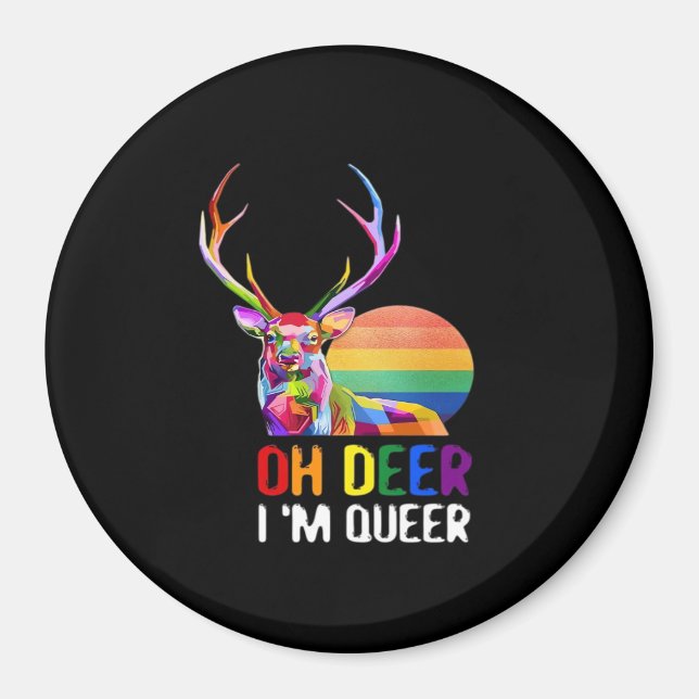 Íman Oh Deer Queer Minimal Modern Style  (Frente)