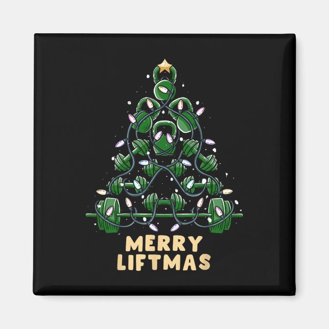 Íman Oh Liftmas Tree Kettlebell Gym Ugly Natal (Frente)