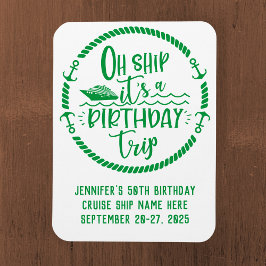 Íman Oh Navio Passagem de Aniversário Porta de Cruzeiro
