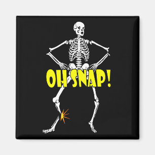 Íman Oh Snap, Funny Skeleton Halloween
