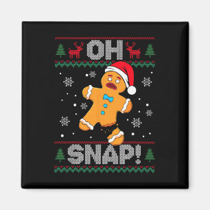 Íman Oh Snap Gingerbird Man Cookie Natal Engraçado Ugl