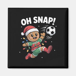 Íman Oh Snap Homemem Biscoito de Natal Futebol Menino C