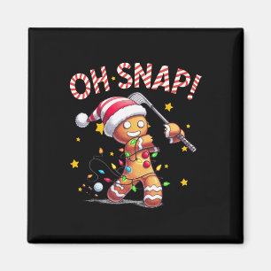 Íman Oh Snap Homemem de gengibre Golfista Golfe Natal G
