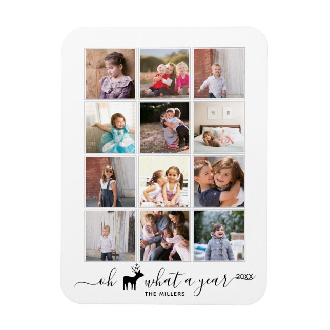 Íman Oh veado que ano de revisão foto colagem negra (Vertical)