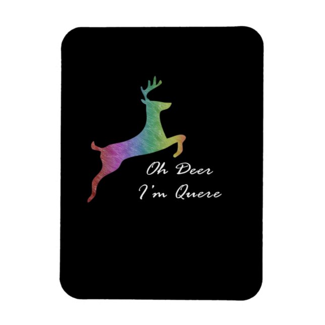 Íman Oh Veado Queer Divertido Trocadilho Celebração do  (Vertical)