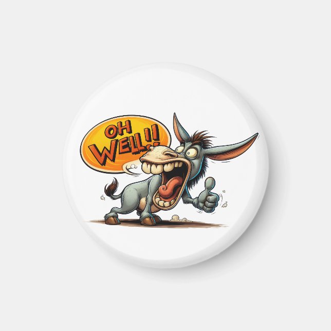 Íman "Oh Well Donkey Thumbs Up" Magnet (Frente)