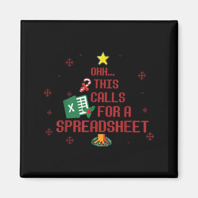 Íman Ohhh This Calls For A Spreadsheet Ugly Christmas S (Frente)