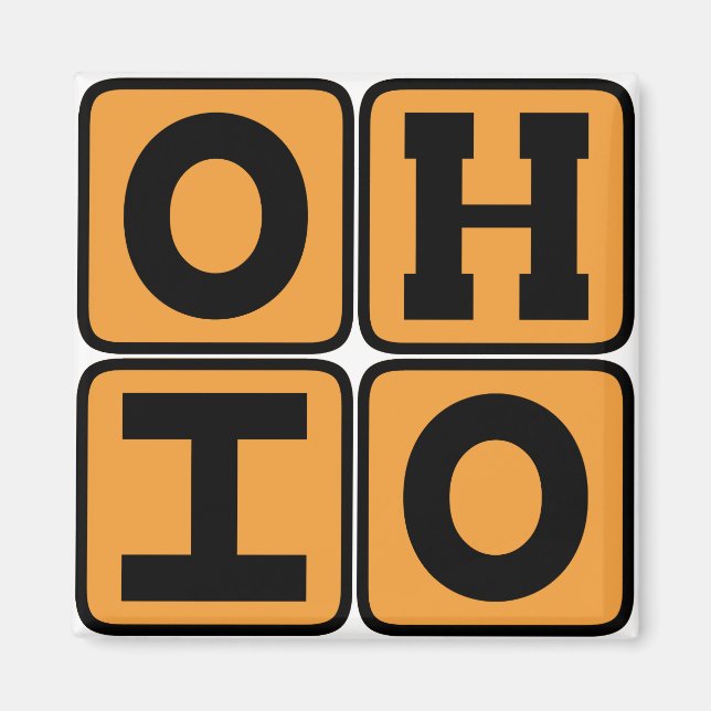 Íman OHIO Estado Ohioan Buckeye EUA Cincinnati Clevelan (Frente)