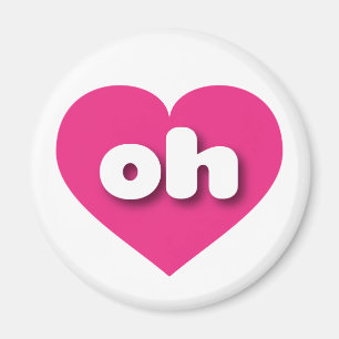 Íman Ohio Hot Pink Heart - Amor