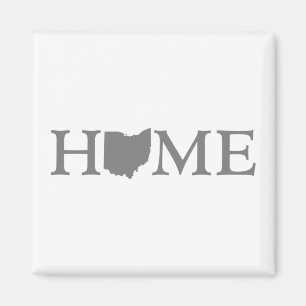 Íman Ohio - Letra Forma Buckeye Home Arte Ohioan