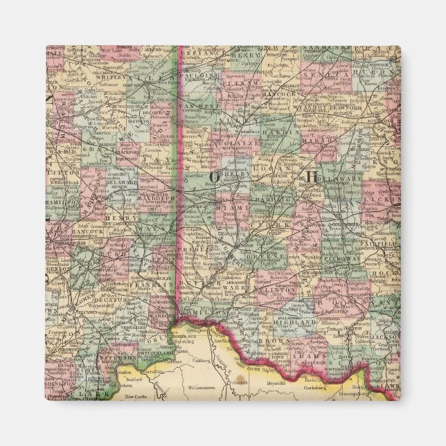 Íman Ohio, Mapa de Indiana por Mitchell (Frente)