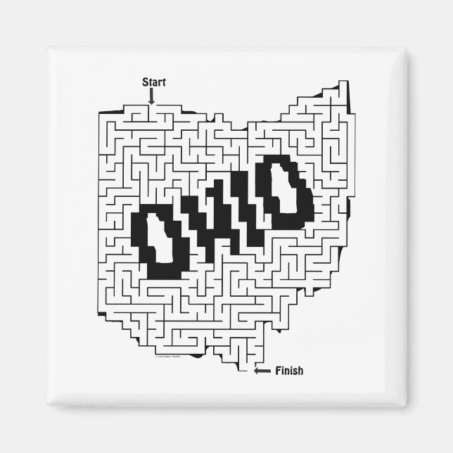 Íman Ohio Maze Quebra-cabeça (Frente)