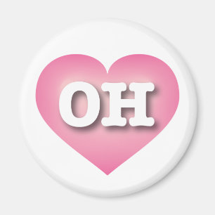 Íman Ohio Pink Fade Heart - Big Love