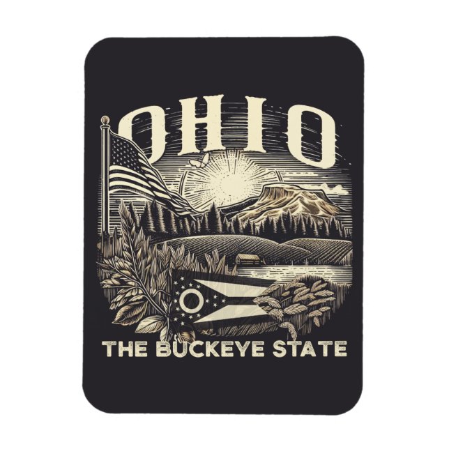 Íman Ohio The Buckeye State (Vertical)