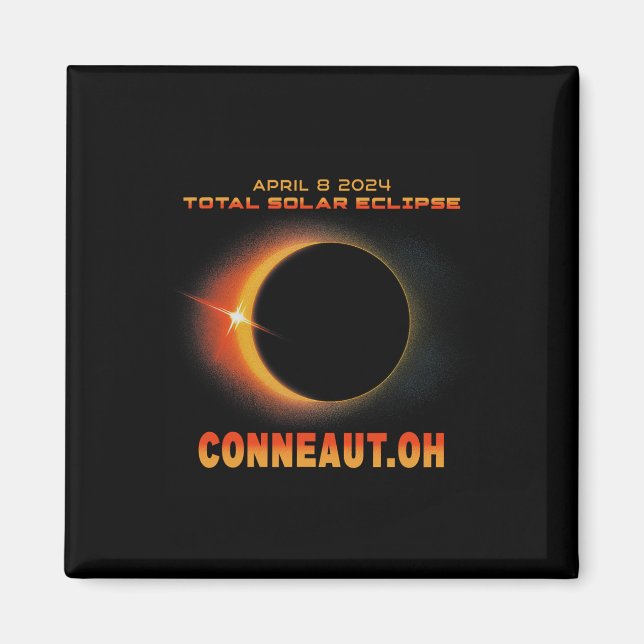 Íman Ohio Total Solar Eclipse 2024 (Frente)