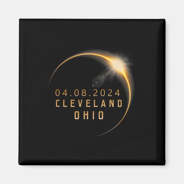 Íman Ohio Total Solar Eclipse 2024 - Ohio Solar Eclipse (Frente)