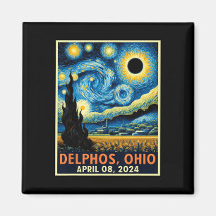 Íman Ohio Total Solar Eclipse 2024 Starry Night Van Gog