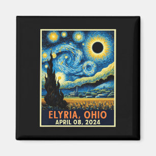 Íman Ohio Total Solar Eclipse 2024 Starry Night Van Gog