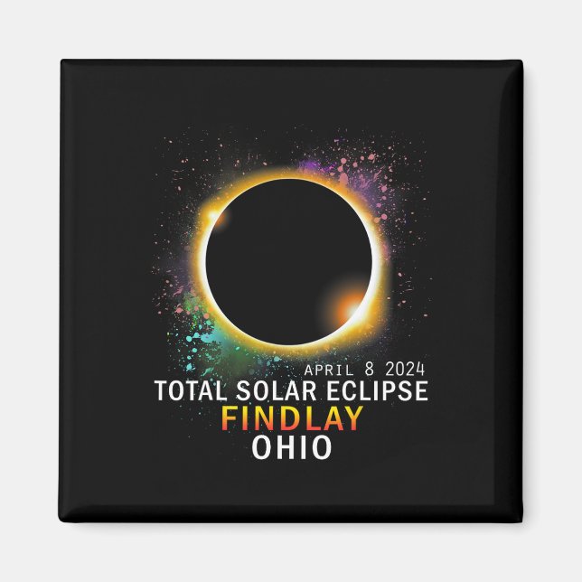 Íman Ohio Total Solar Eclipse abril 8 2024 (Frente)