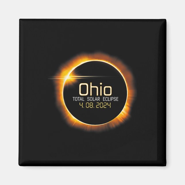 Íman Ohio Totality Total Solar Eclipse abril 8 2024 (Frente)