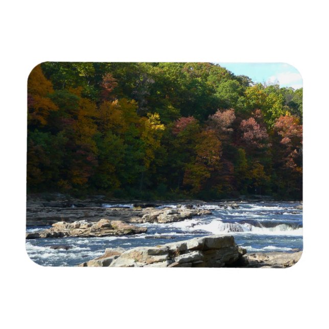 Íman Ohiopyle River Rapids in Fall Pennsylvania Autumn (Horizontal)