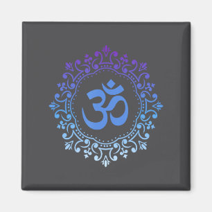 Íman Ohm Yoga Nova Era Roxo E Azul Mandala Som Bat