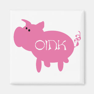 Íman Oink camiseta e presentes cor-de-rosa do porco