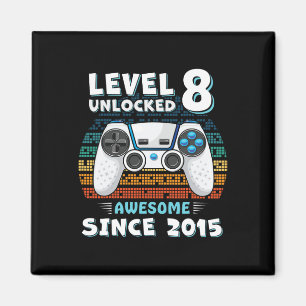 Íman Oito Bday Son Boy Engraçado Gamer 8º 8 anos