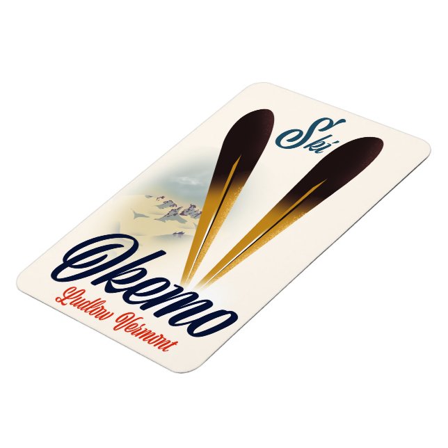 Íman Okemo Ludlow Vermont poster (Left Side)