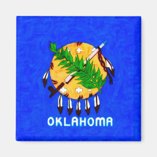 Íman Oklahoma pintou produtos da bandeira