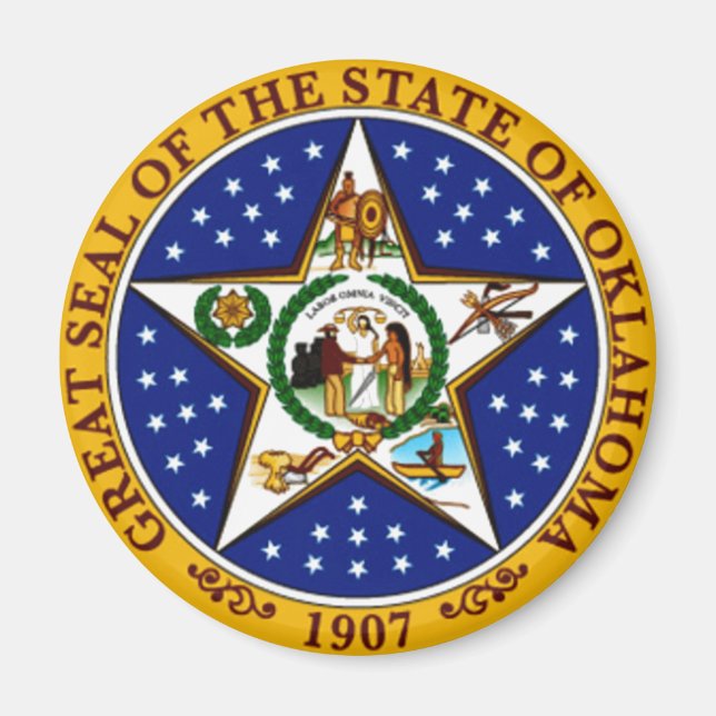Íman Oklahoma State Seal (Frente)