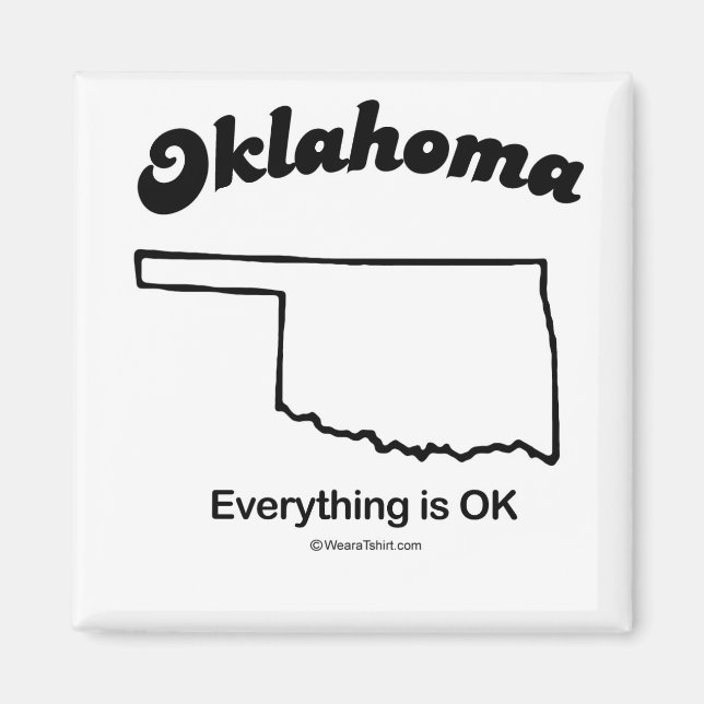Íman OKLAHOMA - T-shirts e Gea "OKLAHOMA STATE MOTTO" (Frente)