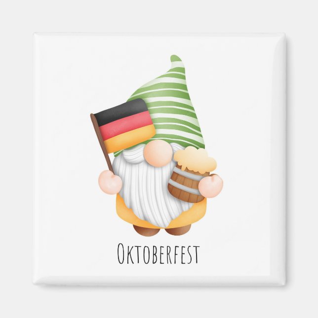 Íman Oktoberfest Germany Flag Gnomo (Frente)