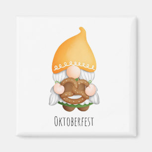Íman Oktoberfest Girl Pretzel Gnomo