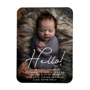 Íman Olá, Baby Boy Foto Personalizada Estatuagens de N