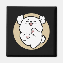 Íman Olá do Lado Barrado - Design de Cachorro Bonito