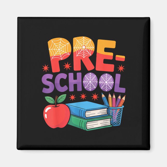 Íman Olá esquadrão pré-escolar aranha pré-k de volta às (Frente)