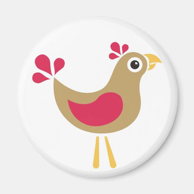Íman Olá, Galinha! Magneta Funky Chicken (Frente)