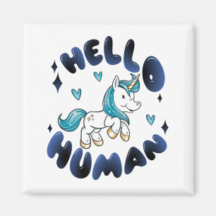 Íman Olá, humano, adorável Unicórnio