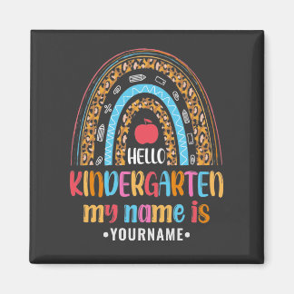 Íman Olá Jardim de Infância Arco-Íris Primeiro Dia da E