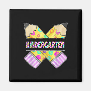 Íman Olá Kindergarten Leopardo Tie Dye Pencil Camiseta