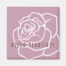 Íman Olá Linda - Rosa Moderno Chic Estiloso