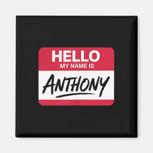 Íman Olá Meu Nome É Anthony Placa de Nome Para Anthony